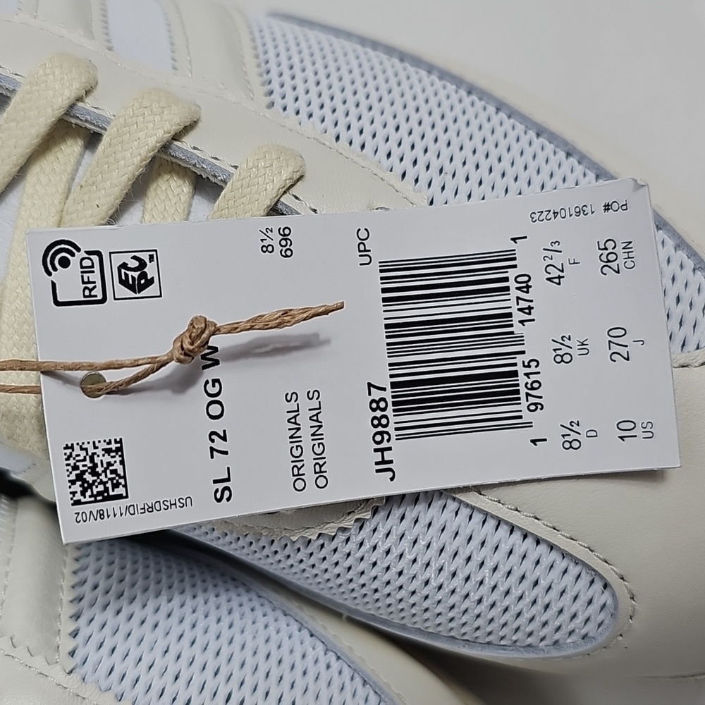NWT Adidas SL 72 OG Trainers Shoes Sneaker Cloud White 10 Leather Retro 70s - Picture 10 of 13